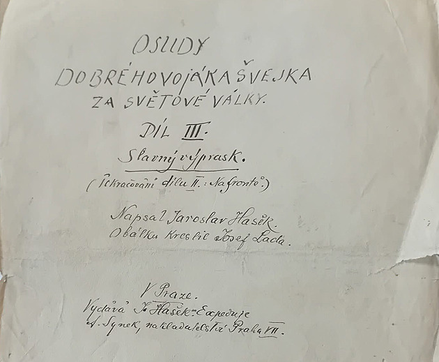 Literární vědci našli rukopisy Švejka, po zrestaurování je zpřístupní badatelům
