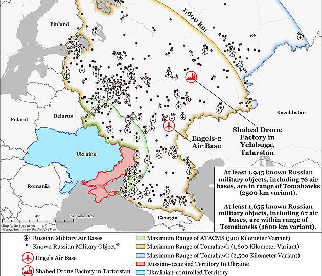 Tomahawky Kyjevu. Trump už se rozhodl, může jimi stupňovat nátlak na Putina