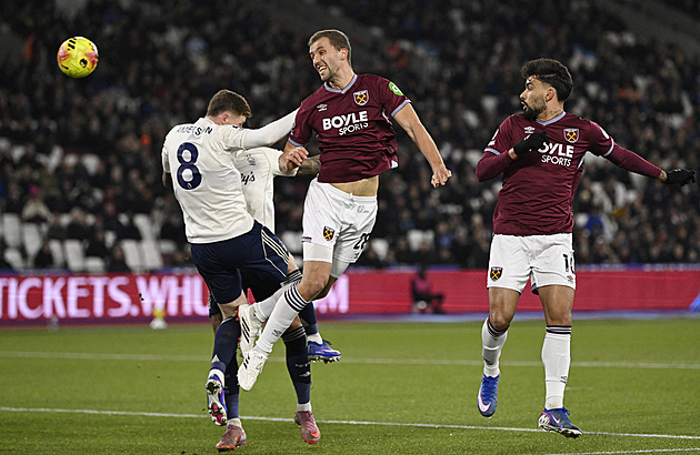 ONLINE: West Ham - Nottingham 1:1, k brance domácích přispěl Souček